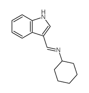 Cyclohexanamine,N-(1H-indol-3-ylmethylene)- structure