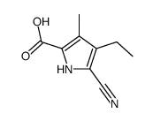 1H-Pyrrole-2-carboxylicacid,5-cyano-4-ethyl-3-methyl-(9CI) structure