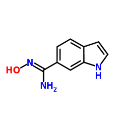 N-Hydroxy-1H-indole-6-carboximidamide结构式