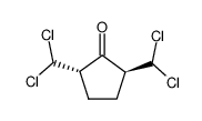 trans-2,5-bis(dichloromethyl)-1-cyclopentanone结构式