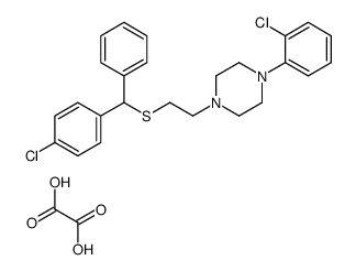 1-(2-chlorophenyl)-4-[2-[(4-chlorophenyl)-phenylmethyl]sulfanylethyl]piperazine,oxalic acid结构式