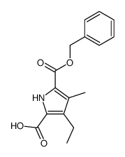 2-(benzyloxycarbonyl)-4-ethyl-3-methylpyrrole-5-carboxylic acid Structure