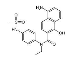 5-amino-N-ethyl-1-hydroxy-N-[4-(methanesulfonamido)phenyl]naphthalene-2-carboxamide结构式
