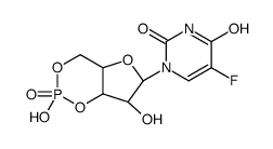 1-[(6R,7R)-2,7-dihydroxy-2-oxo-4a,6,7,7a-tetrahydro-4H-furo[3,2-d][1,3,2]dioxaphosphinin-6-yl]-5-fluoropyrimidine-2,4-dione结构式