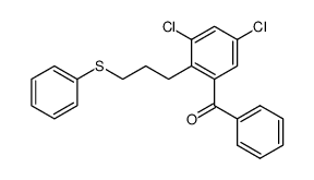 3,5-dichloro-2-(3-(phenylthio)propyl)benzophenone结构式