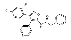 3-(4-Chloro-2-fluorophenyl)-5-(phenylacetylamino)-4-(4-pyridyl)isoxazole Structure