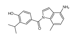 1-(4-hydroxy-3-isopropylbenzoyl)-7-methyl-1H-indol-4-ylamine Structure