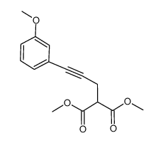 1,3-dimethyl 2-(3-(3-methoxyphenyl)prop-2-yn-1-yl)malonate Structure