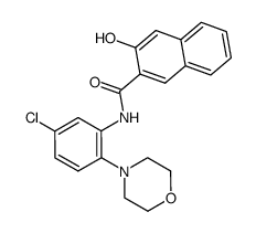 3-hydroxy-[2]naphthoic acid-(5-chloro-2-morpholino-anilide)结构式