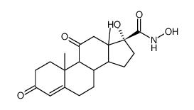 17α-Hydroxy-3,11-dioxo-aetiocholen-(4)-hydroxamsaeure结构式