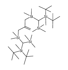 (2-Methylen-1,3-propandiyl)bis<<(di-tert-butylmethylsilyl)(trimethylsilyl)methyl>dimethylsilan>结构式