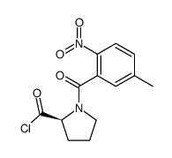 (S)-1-(5-Methyl-2-nitro-benzoyl)-pyrrolidine-2-carbonyl chloride结构式