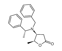 (4S,5S,αR)-4-[N-benzyl-N-(α-methylbenzyl)amino]-5-methyltetrahydro-2-furanone结构式