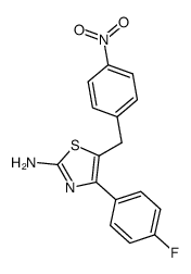 4-(4-fluoro-phenyl)-5-(4-nitro-benzyl)-thiazol-2-ylamine结构式
