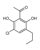 1-(3-chloro-2,6-dihydroxy-5-propylphenyl)ethanone结构式