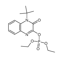 4-(tert-butyl)-3-oxo-3,4-dihydroquinoxalin-2-yl diethyl phosphate Structure
