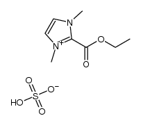 2-ethoxycarbonyl-1,3-dimethylimidazolium hydrogensulfate结构式