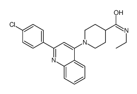 1-[2-(4-chlorophenyl)quinolin-4-yl]-N-ethylpiperidine-4-carboxamide Structure