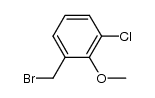 1-(bromomethyl)-3-chloro-2-methoxybenzene结构式