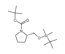 (2S)-1-(tert-Butoxycarbonyl)-2-<(tert-butyldimethylsilyl)oxymethyl>pyrrolidine Structure