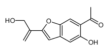 1-[5-hydroxy-2-(3-hydroxyprop-1-en-2-yl)-1-benzofuran-6-yl]ethanone结构式