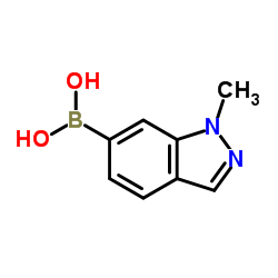 1-甲基吲唑-6-硼酸结构式