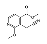 Methyl 3-(cyanomethyl)-2-methoxyisonicotinate结构式