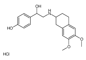 4-[2-[(6,7-dimethoxy-1,2,3,4-tetrahydronaphthalen-2-yl)amino]-1-hydroxyethyl]phenol,hydrochloride Structure