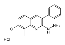 7-Chloro-2-hydrazino-8-methyl-3-phenylquinoline hydrochloride结构式