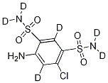 4-Amino-6-chloro-1,3-benzenedisulfonamide-d6(Discontinued) Structure