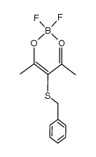 5-(benzylthio)-2,2-difluoro-4,6-dimethyl-2H-1,3,2-dioxaborinin-1-ium-2-uide Structure