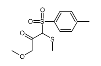 3-methoxy-1-(4-methylphenyl)sulfonyl-1-methylsulfanylpropan-2-one结构式