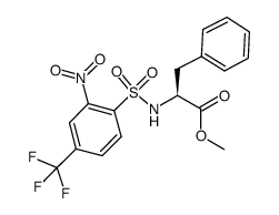 N-[(2-nitro-4-trifluoromethylphenyl)sulfonyl]-L-phenylalanine methyl ester结构式