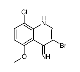 4-Amino-3-bromo-8-chloro-5-methoxyquinoline结构式