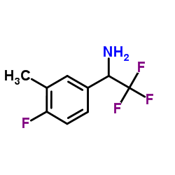 2,2,2-Trifluoro-1-(4-fluoro-3-methylphenyl)ethanamine结构式