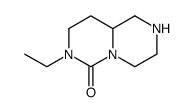 6H-Pyrazino[1,2-c]pyrimidin-6-one,7-ethyloctahydro-,(+)-(9CI) Structure