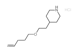 4-[2-(4-Pentenyloxy)ethyl]piperidine hydrochloride结构式