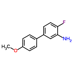 [1,1'-Biphenyl]-3-amine, 4-fluoro-4'-Methoxy- Structure