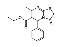 ETHYL 2,7-DIMETHYL-3-OXO-5-PHENYL-2,3-DIHYDRO-5H-[1,3]THIAZOLO[3,2-A]PYRIMIDINE-6-CARBOXYLATE结构式