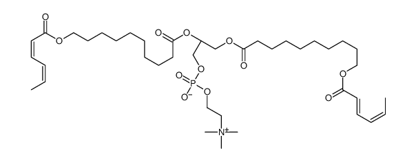 1,2-bis(10(2',4'-hexadienoyloxy)decanoyl)-sn-glycero-3-phosphocholine Structure