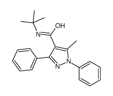 N-tert-butyl-5-methyl-1,3-diphenylpyrazole-4-carboxamide Structure