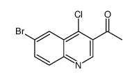 1-(6-溴-4-氯喹啉-3-基)乙-1-酮结构式