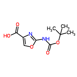 2-({[(2-Methyl-2-propanyl)oxy]carbonyl}amino)-1,3-oxazole-4-carboxylic acid Structure