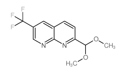 2-(二甲氧基甲基)-6-(三氟甲基)-1,8-萘啶结构式