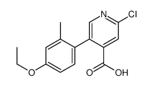 2-chloro-5-(4-ethoxy-2-methylphenyl)pyridine-4-carboxylic acid结构式