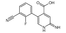 2-amino-5-(3-cyano-2-fluorophenyl)pyridine-4-carboxylic acid Structure