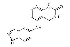 5-(1H-indazol-5-ylamino)-3,4-dihydropyrido[2,3-d]pyrimidin-2(1H)-one结构式