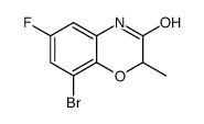 8-Bromo-6-fluoro-2-methyl-2,4-dihydro-1,4-benzoxazin-3-one结构式
