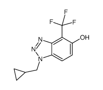 1-(cyclopropylmethyl)-4-(trifluoromethyl)-1H--benzotriazol-5-ol结构式