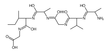 2-[[(2S,3S)-2-[[(2S)-2-[[2-[[(2S)-2-[[(2S)-2-aminopropanoyl]amino]-3-methylbutanoyl]amino]acetyl]amino]propanoyl]amino]-3-methylpentanoyl]amino]acetic acid结构式